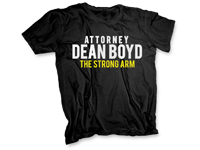 Dean Boyd-The Strong Arm T-Shirt Design (front)