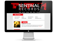 Sentinal Records Website Design
