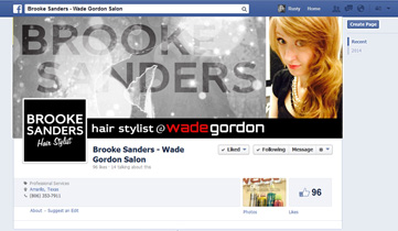 Brooke Sanders Hair Stylist Facebook Page Design