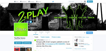 2-Play Gaming Twitter Page Design