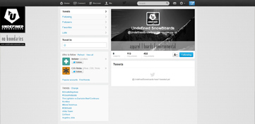 Undefined Snowboards Twitter Page Design