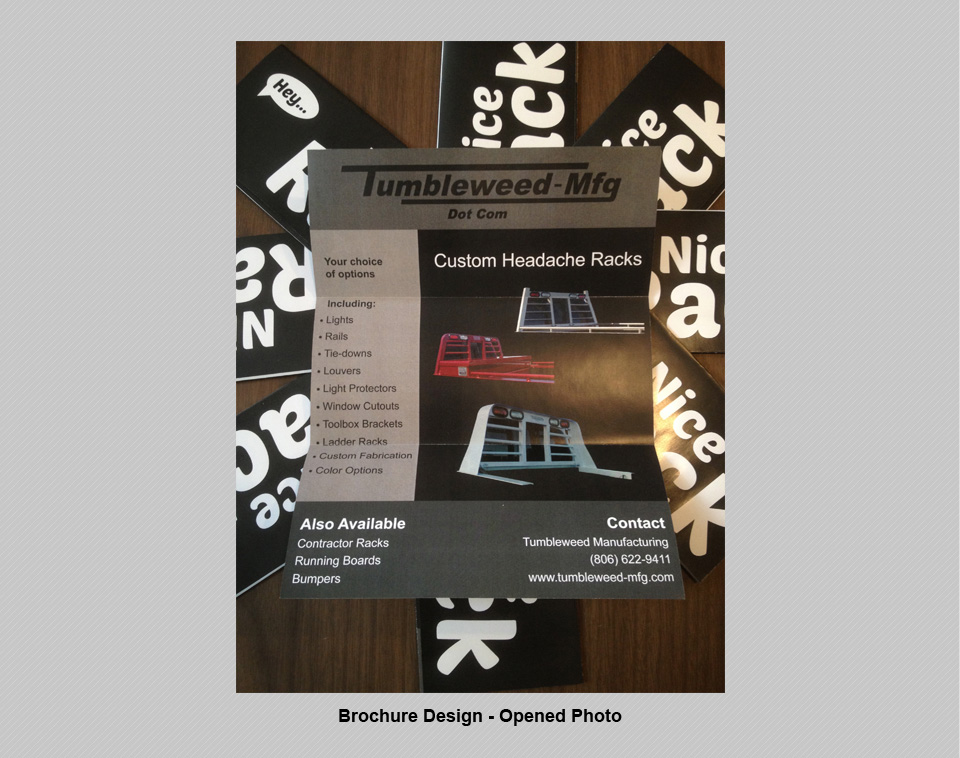 Brochure Design (Direct Mail) #3 | Design, Branding, Advertising, & Marketing for Tumbleweed-Mfg | Octane Studios Amarillo, TX