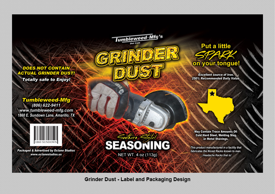Label Design & Product Packaging Design #1 | Design, Branding, Advertising, & Marketing for Tumbleweed-Mfg | Octane Studios Amarillo, TX