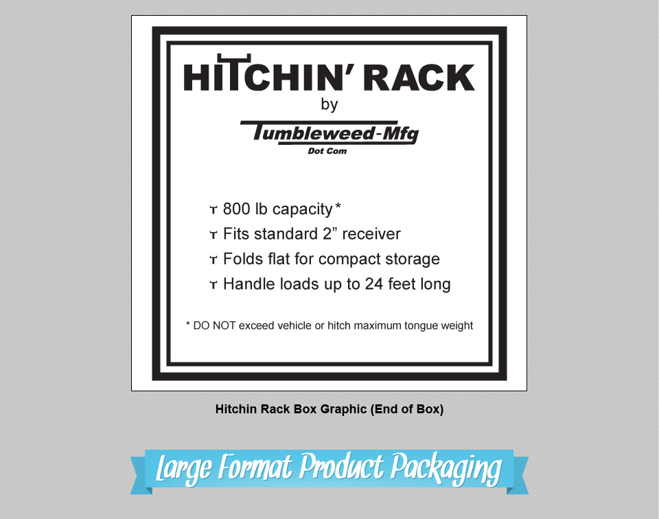 Large Format Product Packaging #4 | Design, Branding, Advertising, & Marketing for Tumbleweed-Mfg | Octane Studios Amarillo, TX
