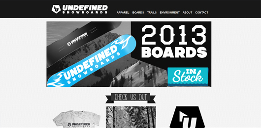 Undefined Snowboards | Unique Website Design by Octane Studios